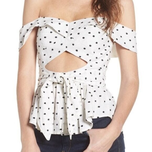 WAYF polka dot cut out top - Picture 1 of 7